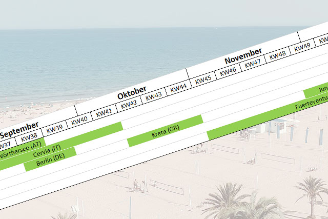 Beachcamps im Herbst und Winter